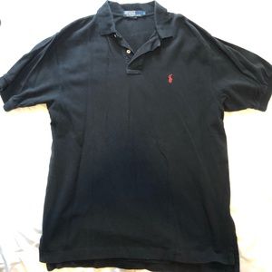 Ralph Lauren Classic Black Polo (red horse) Mens L
